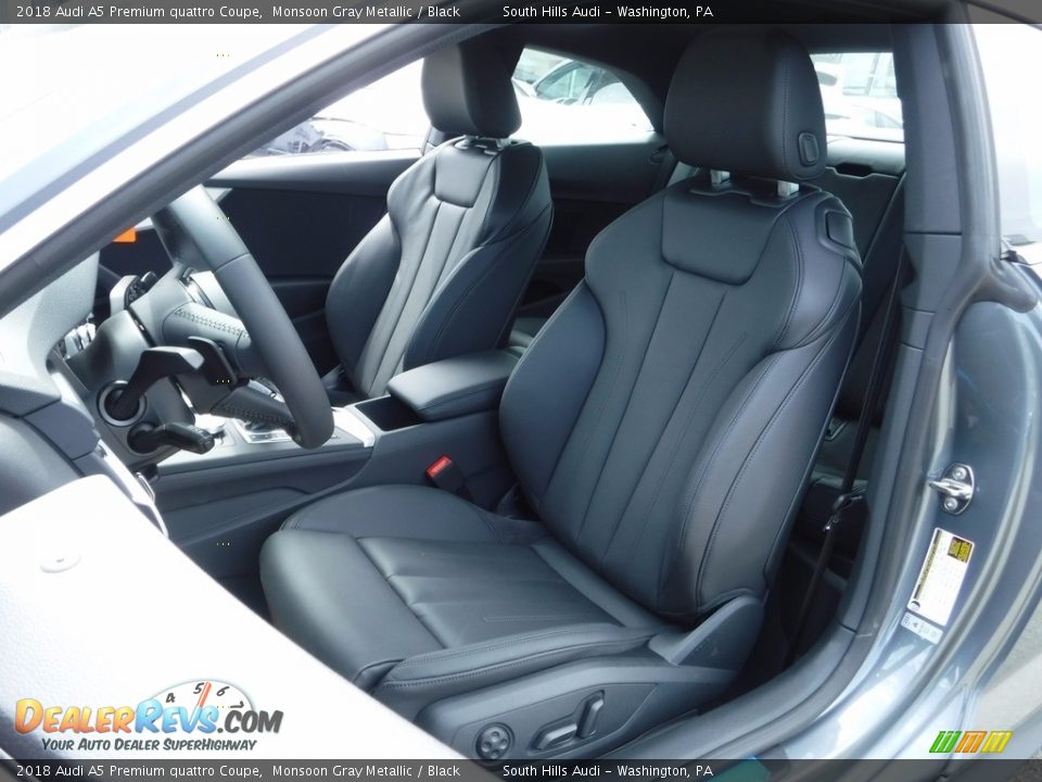 2018 Audi A5 Premium quattro Coupe Monsoon Gray Metallic / Black Photo #19