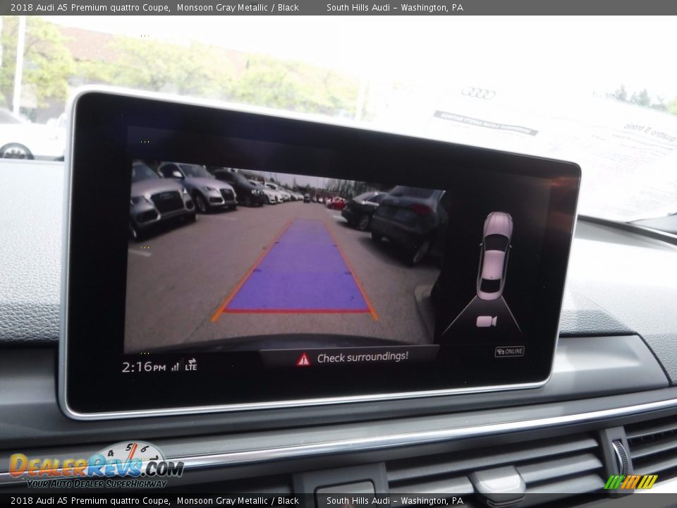 2018 Audi A5 Premium quattro Coupe Monsoon Gray Metallic / Black Photo #24