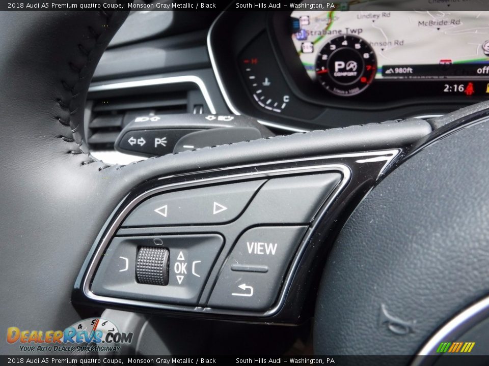 2018 Audi A5 Premium quattro Coupe Monsoon Gray Metallic / Black Photo #29