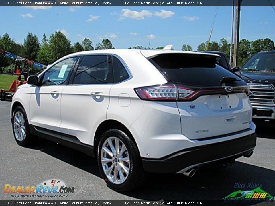 2017 Ford Edge Titanium AWD White Platinum Metallic / Ebony Photo #3