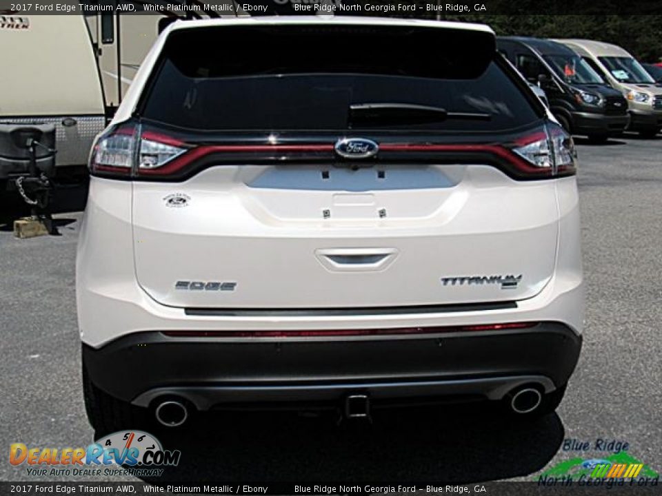 2017 Ford Edge Titanium AWD White Platinum Metallic / Ebony Photo #4