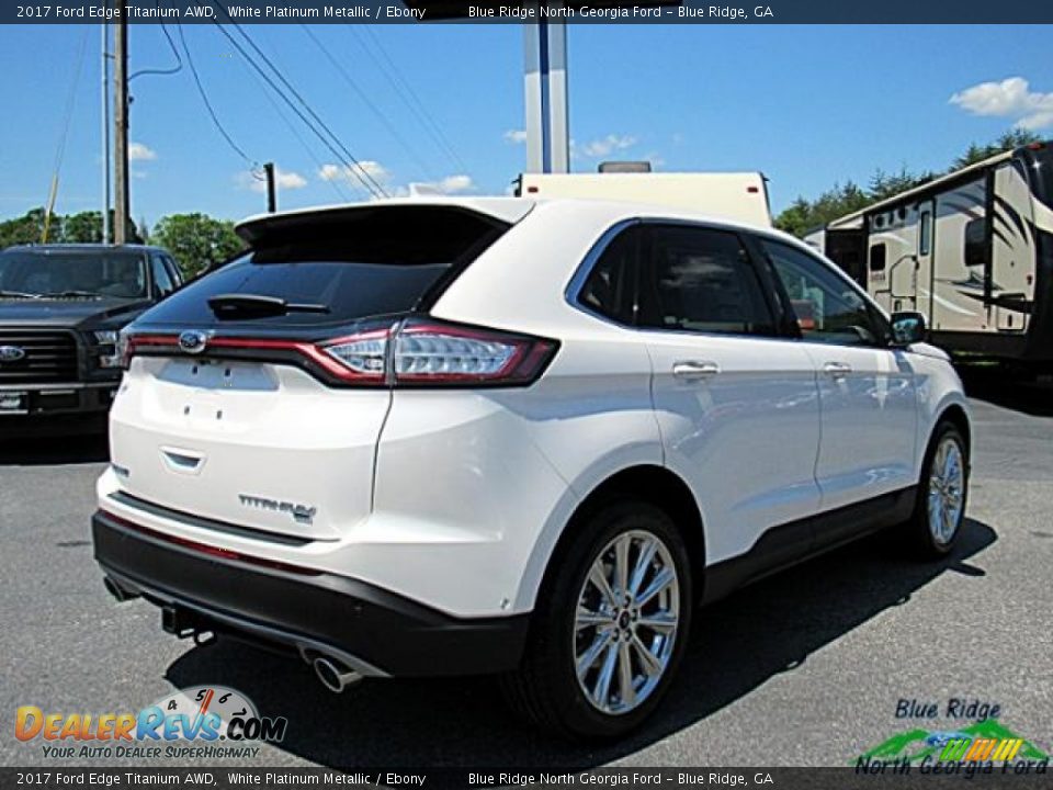 2017 Ford Edge Titanium AWD White Platinum Metallic / Ebony Photo #5