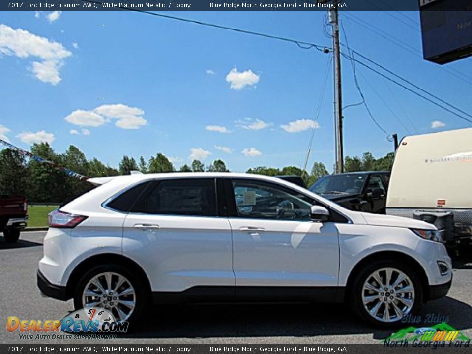 2017 Ford Edge Titanium AWD White Platinum Metallic / Ebony Photo #6