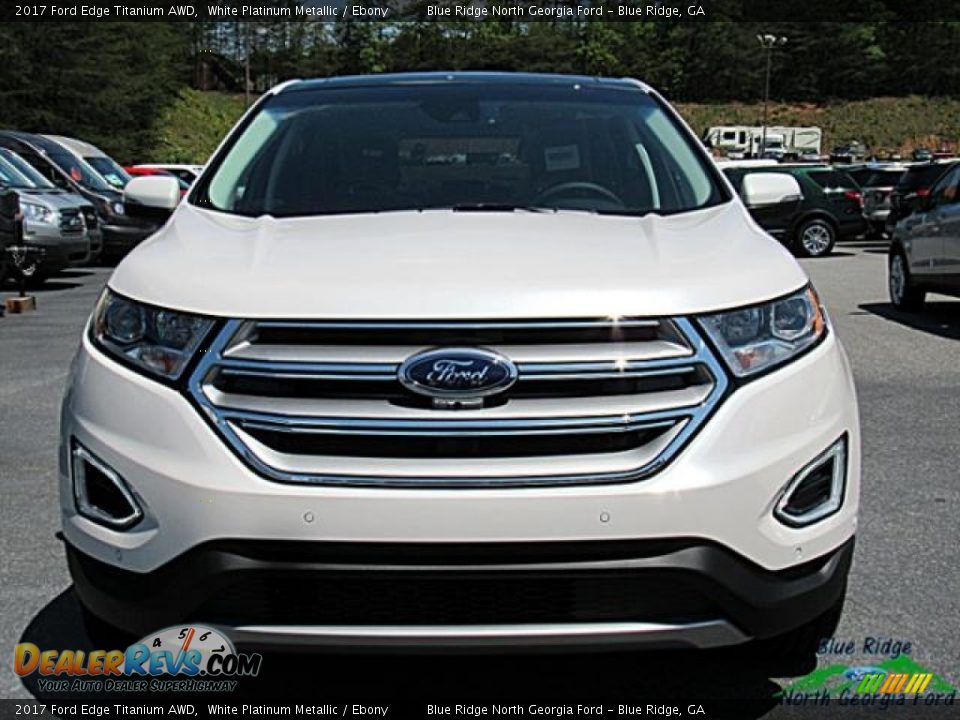 2017 Ford Edge Titanium AWD White Platinum Metallic / Ebony Photo #8