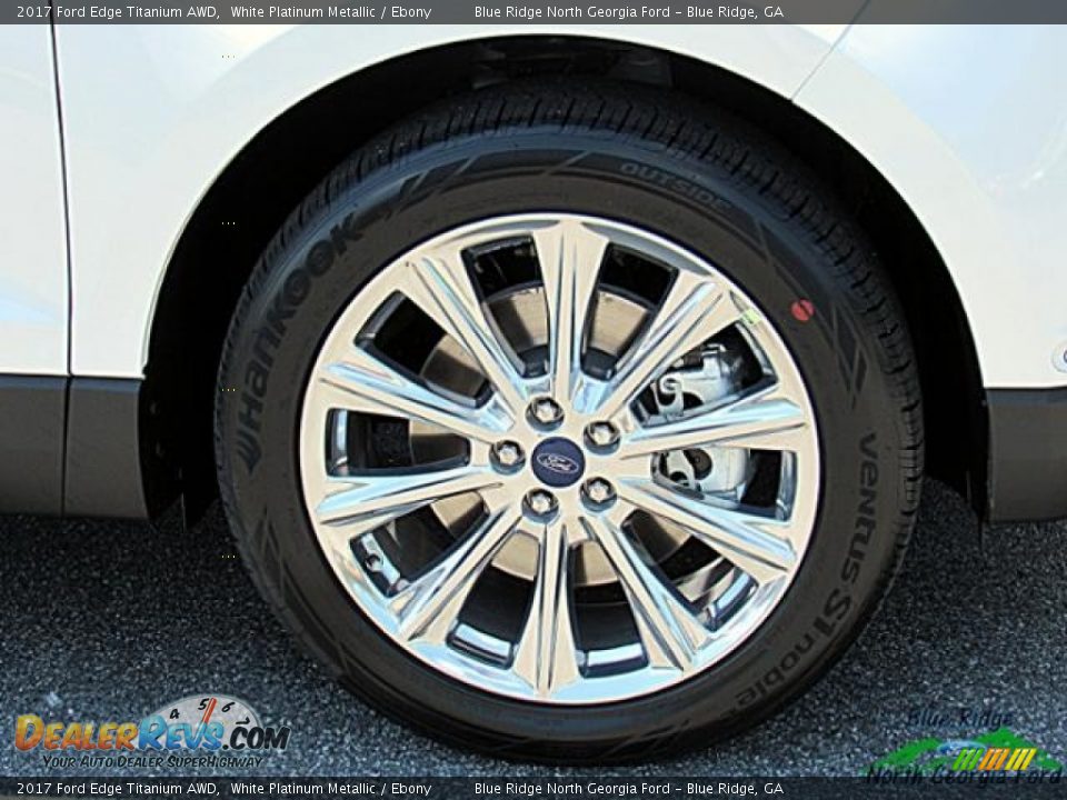 2017 Ford Edge Titanium AWD White Platinum Metallic / Ebony Photo #9