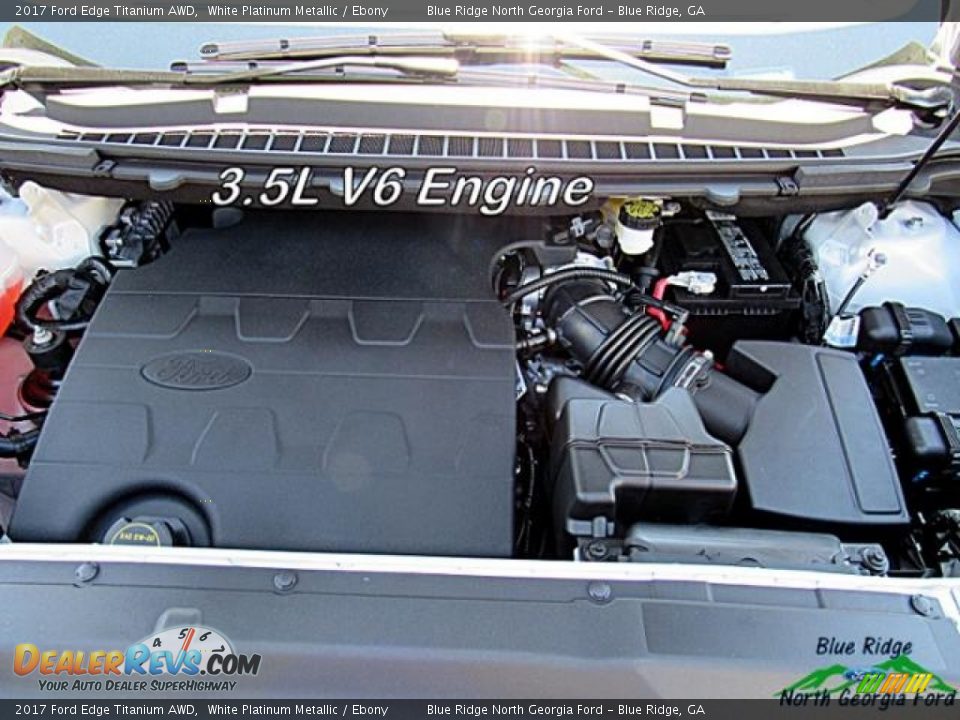 2017 Ford Edge Titanium AWD White Platinum Metallic / Ebony Photo #10