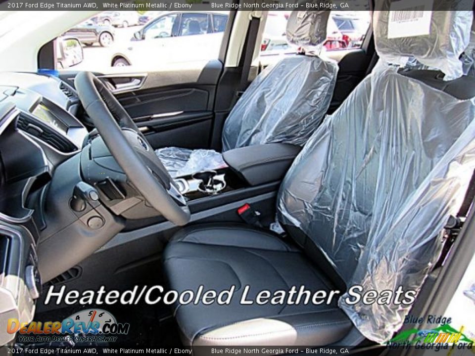 2017 Ford Edge Titanium AWD White Platinum Metallic / Ebony Photo #11