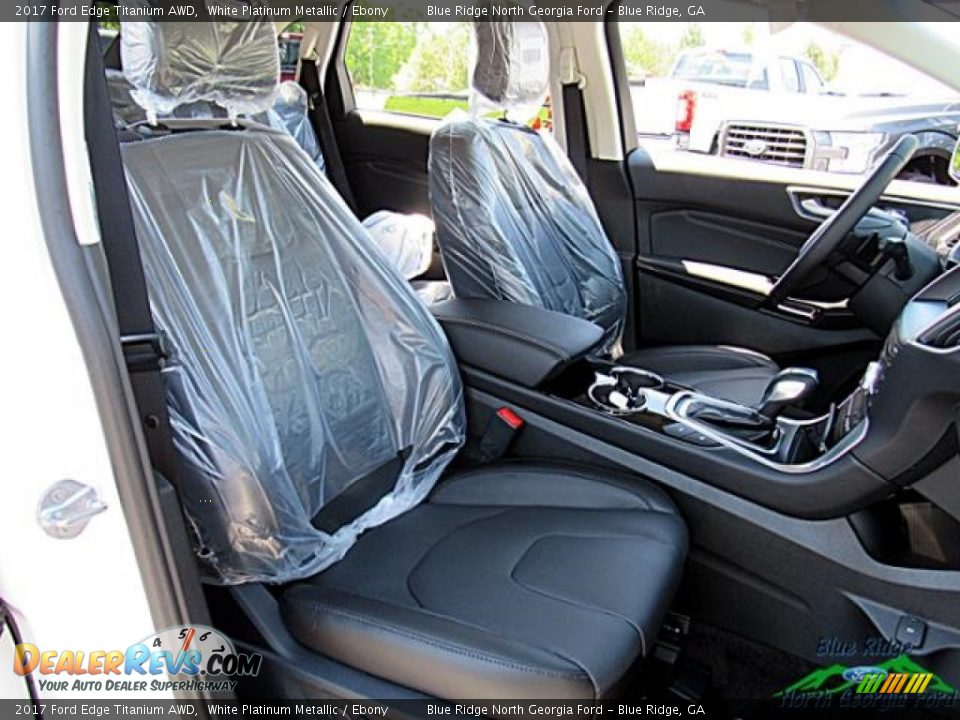 2017 Ford Edge Titanium AWD White Platinum Metallic / Ebony Photo #12