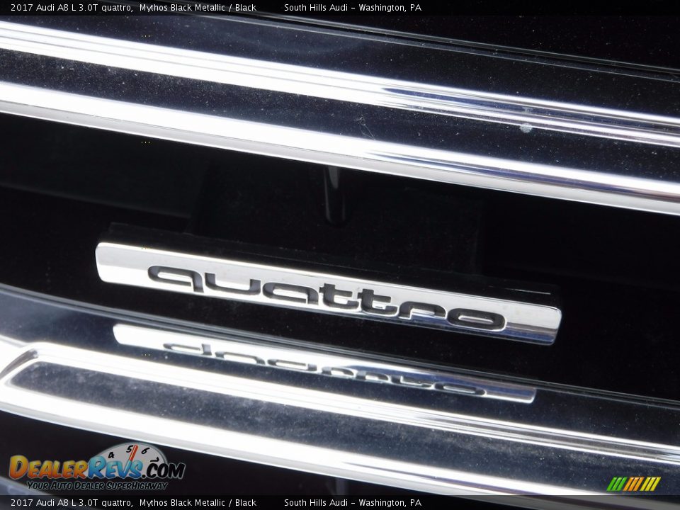 2017 Audi A8 L 3.0T quattro Mythos Black Metallic / Black Photo #6