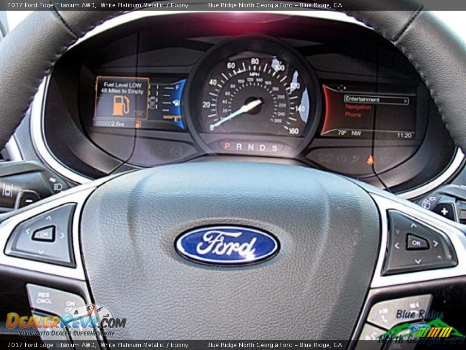 2017 Ford Edge Titanium AWD White Platinum Metallic / Ebony Photo #20