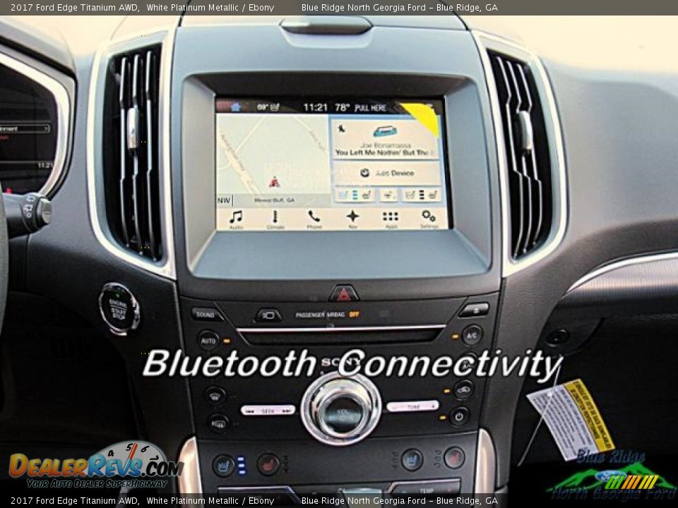 2017 Ford Edge Titanium AWD White Platinum Metallic / Ebony Photo #21