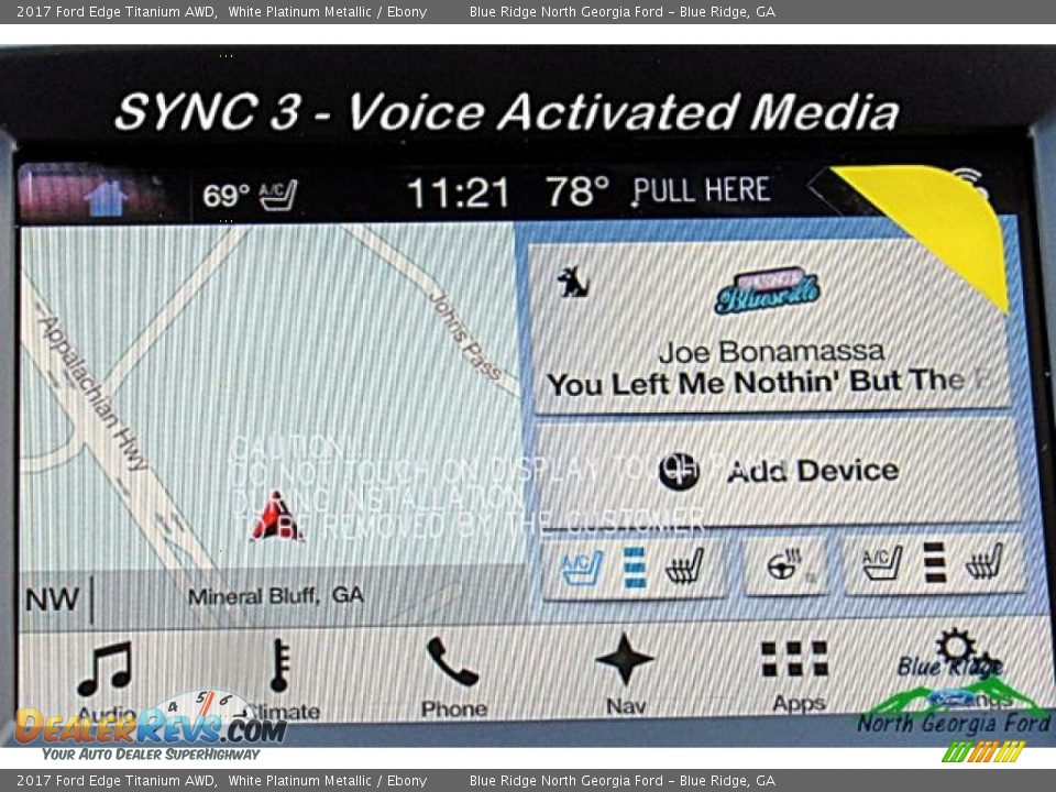 2017 Ford Edge Titanium AWD White Platinum Metallic / Ebony Photo #22