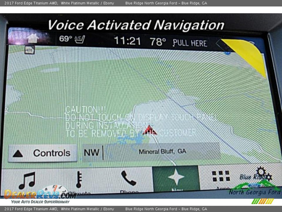 2017 Ford Edge Titanium AWD White Platinum Metallic / Ebony Photo #23