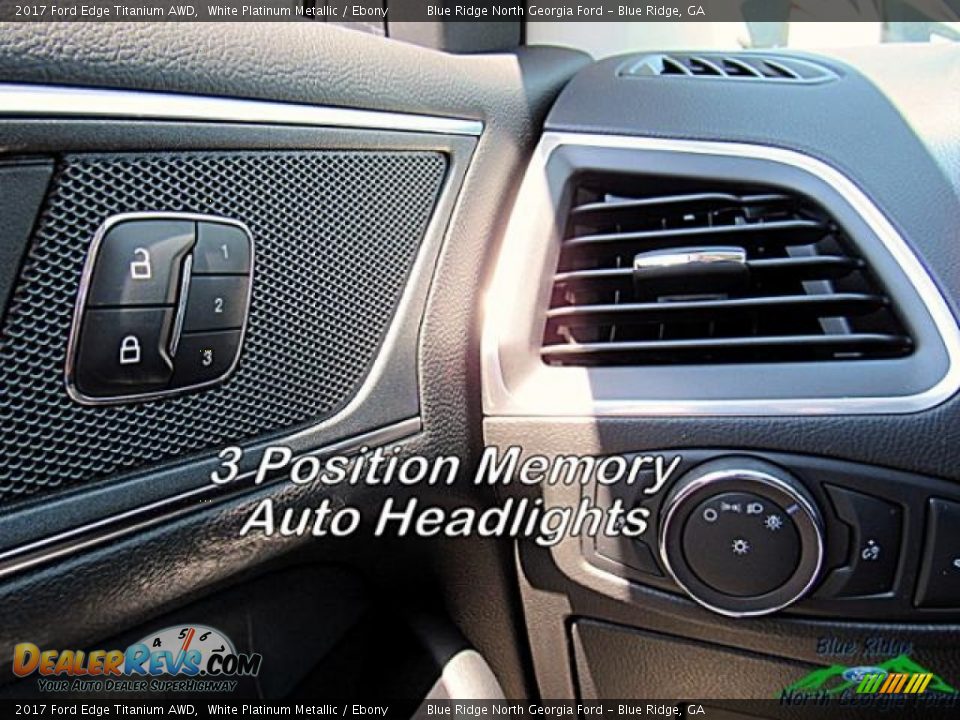 2017 Ford Edge Titanium AWD White Platinum Metallic / Ebony Photo #27