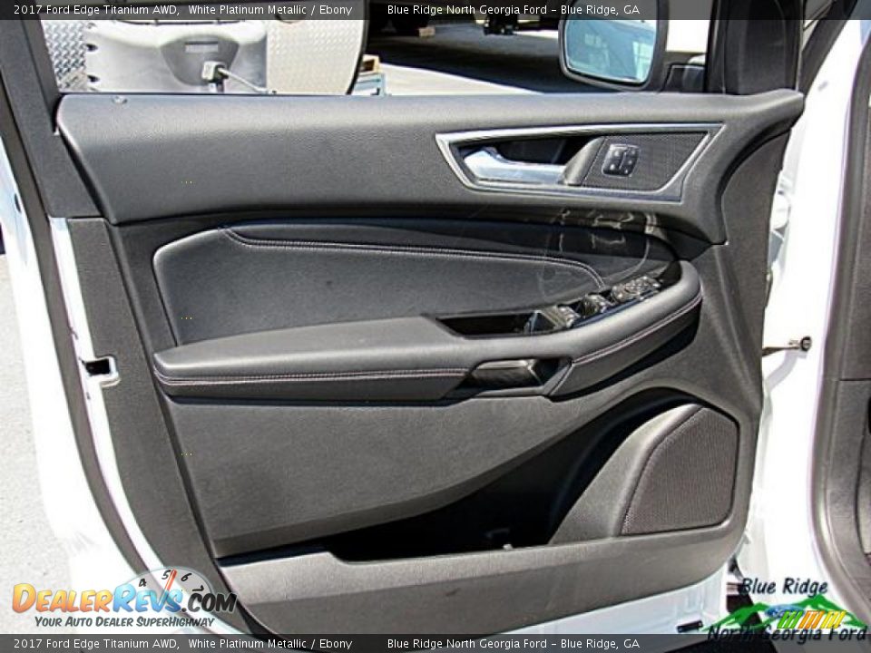 2017 Ford Edge Titanium AWD White Platinum Metallic / Ebony Photo #29