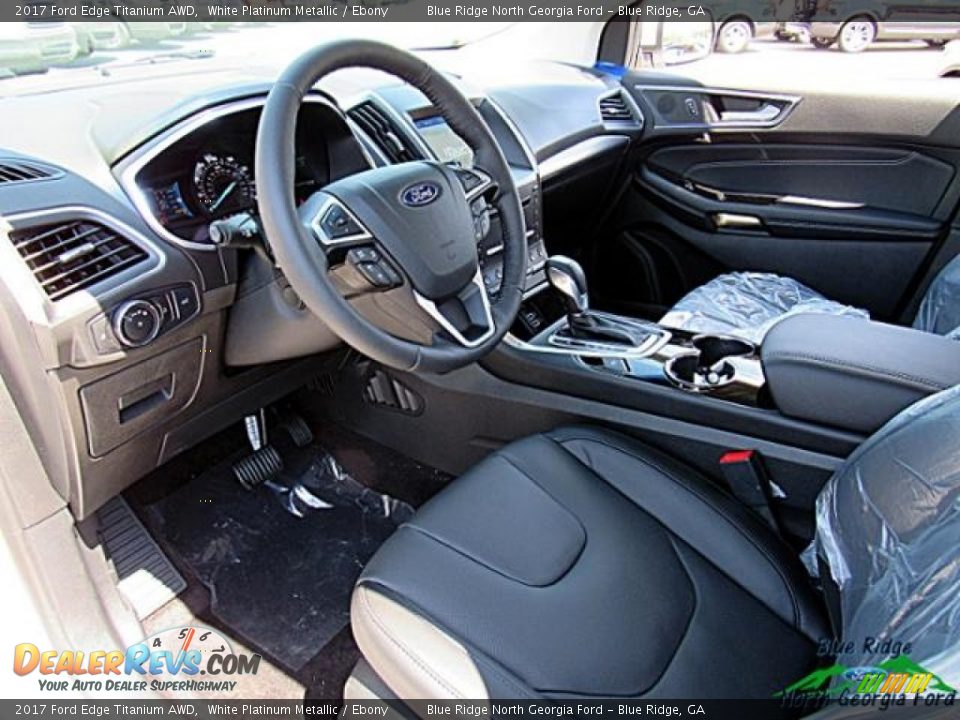 2017 Ford Edge Titanium AWD White Platinum Metallic / Ebony Photo #30