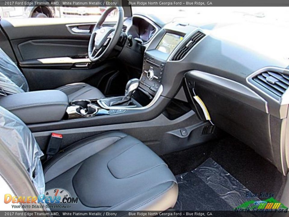 2017 Ford Edge Titanium AWD White Platinum Metallic / Ebony Photo #31