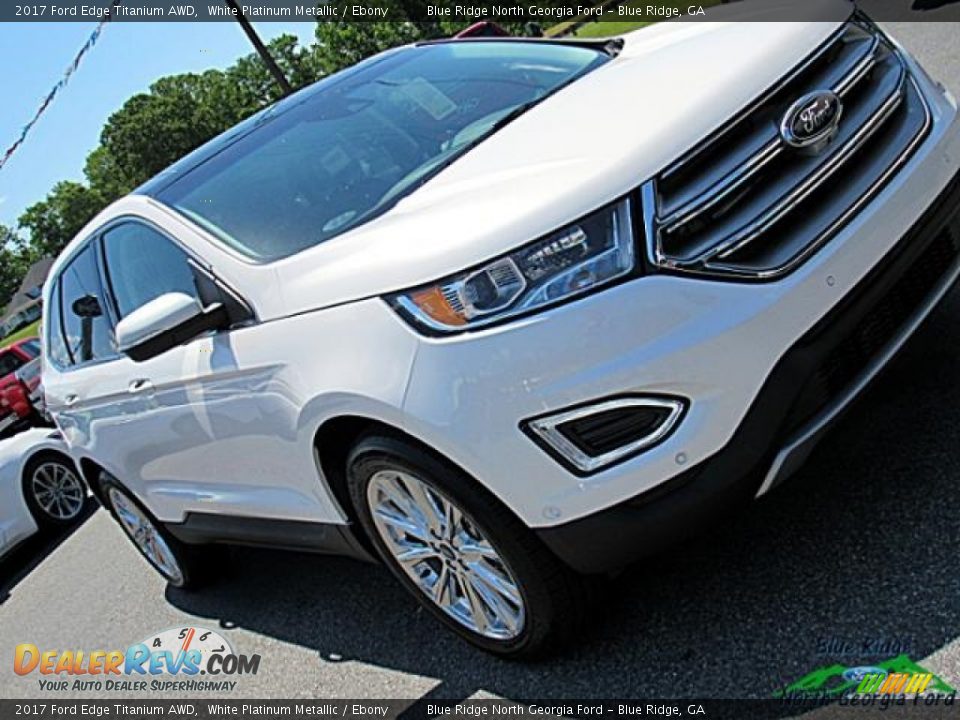 2017 Ford Edge Titanium AWD White Platinum Metallic / Ebony Photo #35