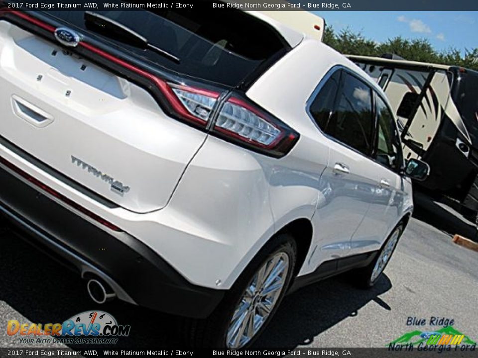 2017 Ford Edge Titanium AWD White Platinum Metallic / Ebony Photo #36