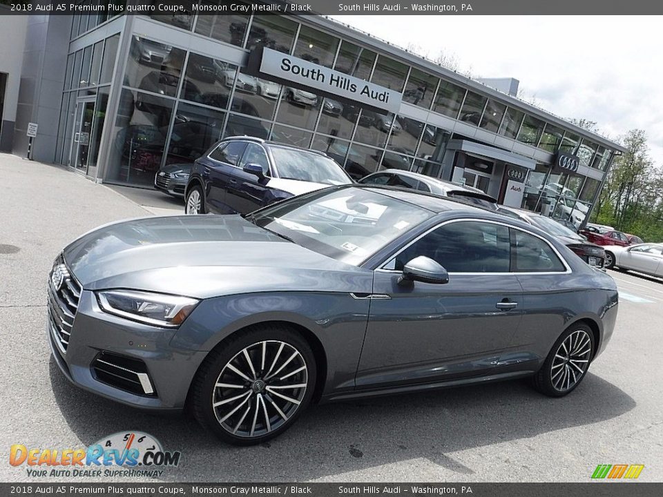 2018 Audi A5 Premium Plus quattro Coupe Monsoon Gray Metallic / Black Photo #1