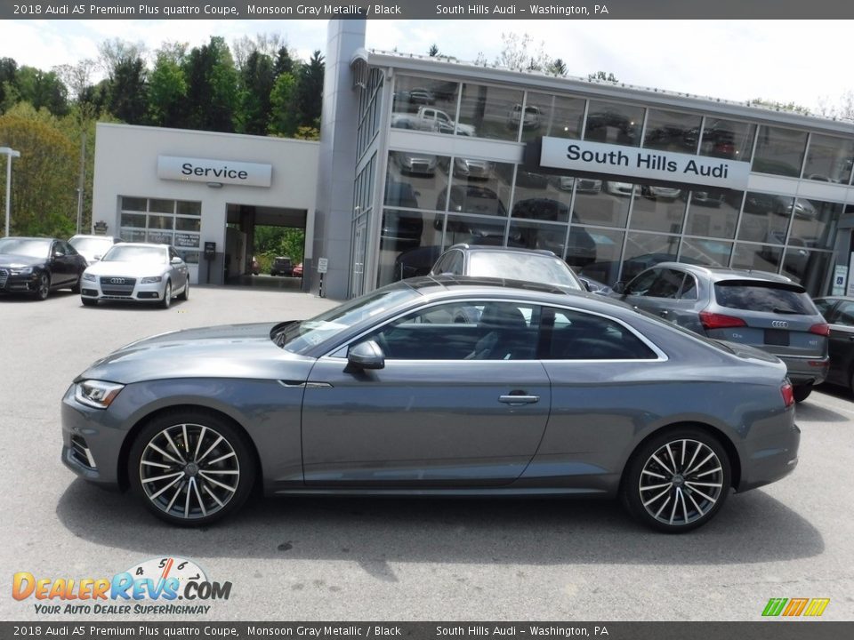 2018 Audi A5 Premium Plus quattro Coupe Monsoon Gray Metallic / Black Photo #2