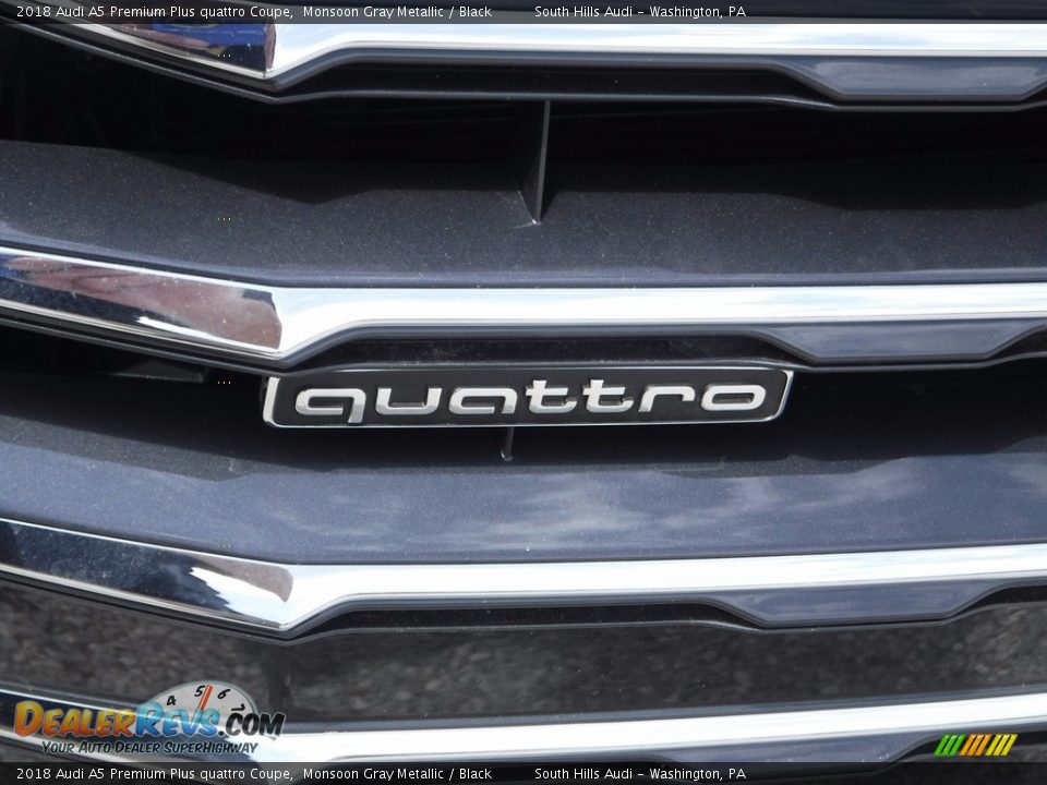 2018 Audi A5 Premium Plus quattro Coupe Monsoon Gray Metallic / Black Photo #7