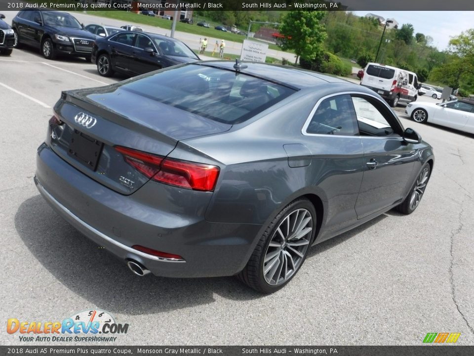 2018 Audi A5 Premium Plus quattro Coupe Monsoon Gray Metallic / Black Photo #13