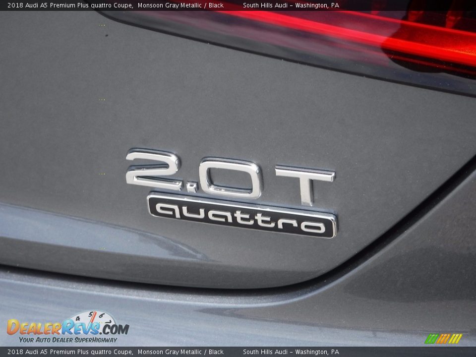 2018 Audi A5 Premium Plus quattro Coupe Monsoon Gray Metallic / Black Photo #14