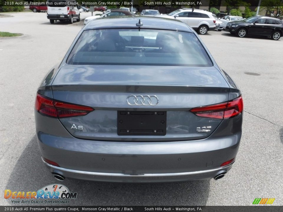 2018 Audi A5 Premium Plus quattro Coupe Monsoon Gray Metallic / Black Photo #15