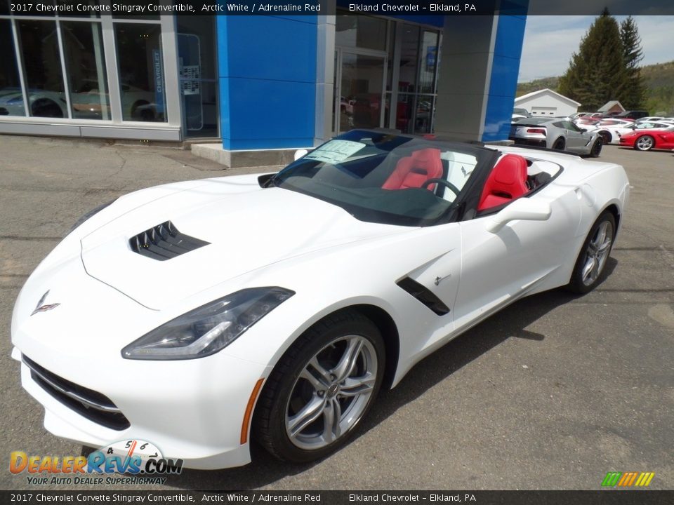 2017 Chevrolet Corvette Stingray Convertible Arctic White / Adrenaline Red Photo #2