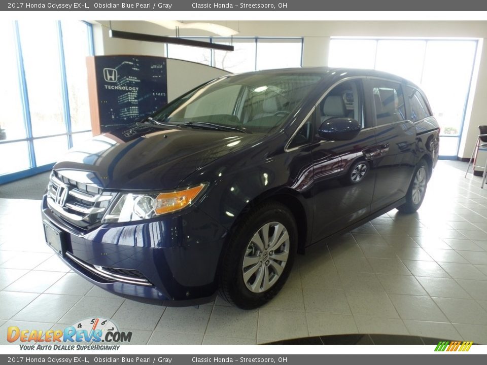 2017 Honda Odyssey EX-L Obsidian Blue Pearl / Gray Photo #1