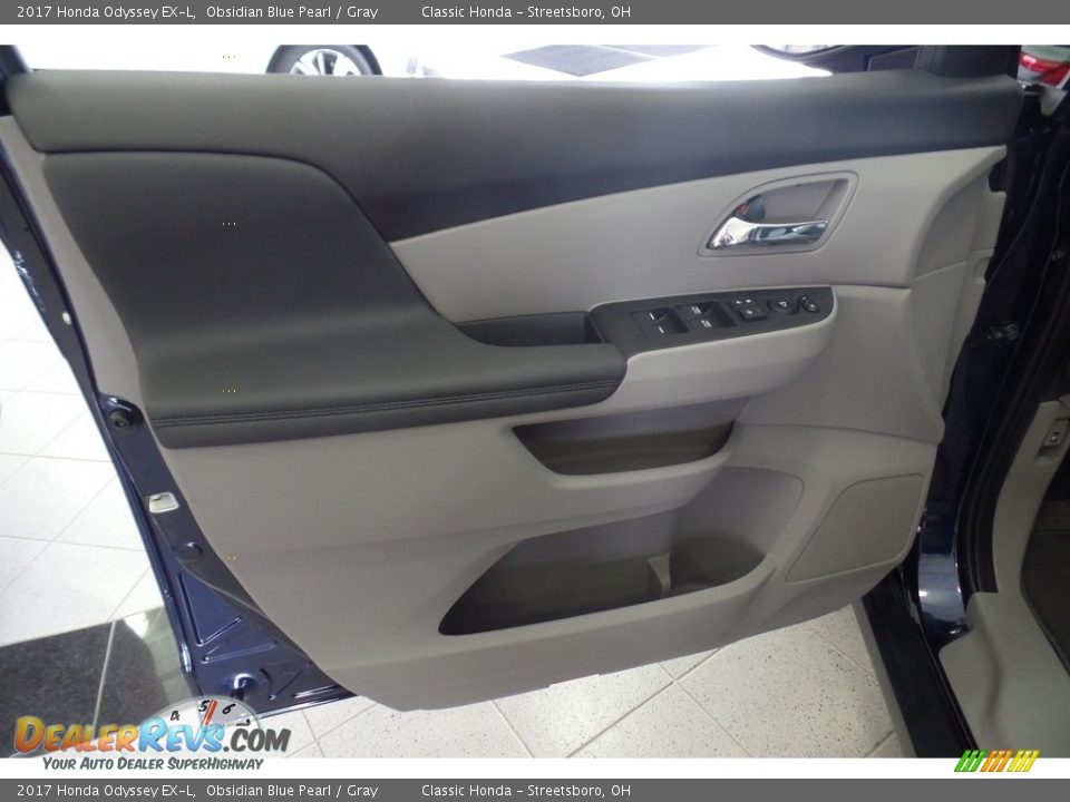2017 Honda Odyssey EX-L Obsidian Blue Pearl / Gray Photo #5