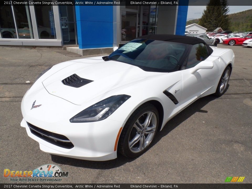 2017 Chevrolet Corvette Stingray Convertible Arctic White / Adrenaline Red Photo #9