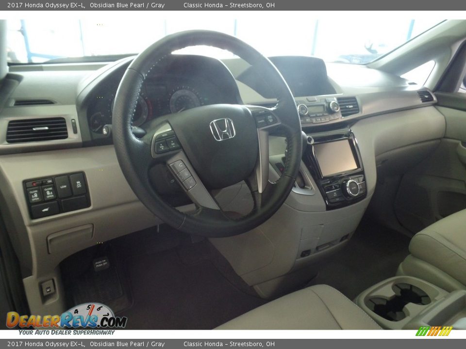 2017 Honda Odyssey EX-L Obsidian Blue Pearl / Gray Photo #6