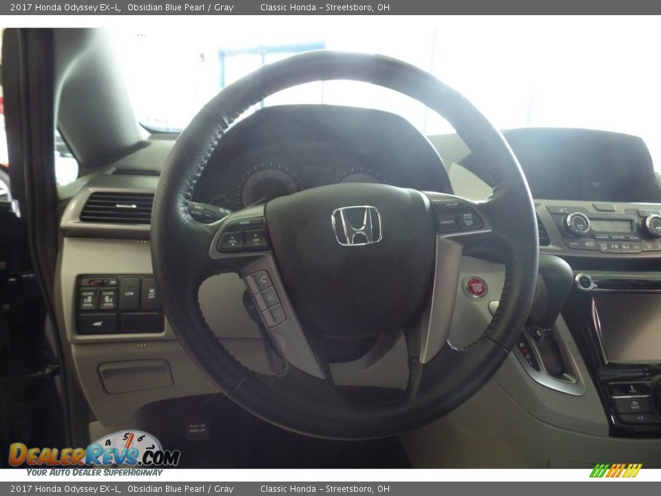 2017 Honda Odyssey EX-L Obsidian Blue Pearl / Gray Photo #10