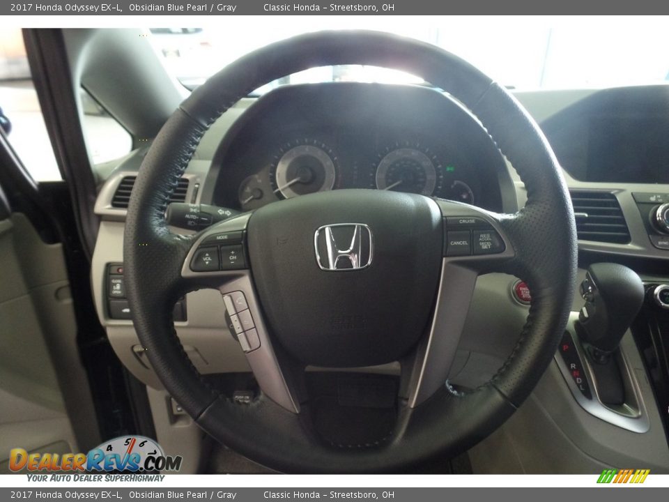 2017 Honda Odyssey EX-L Obsidian Blue Pearl / Gray Photo #11