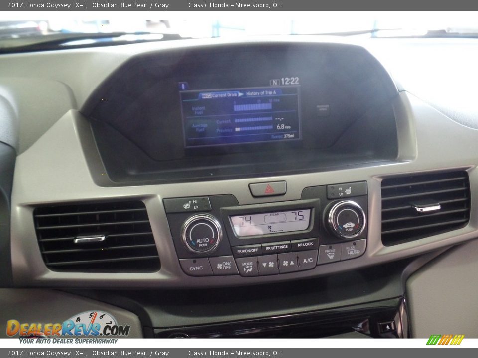 2017 Honda Odyssey EX-L Obsidian Blue Pearl / Gray Photo #13