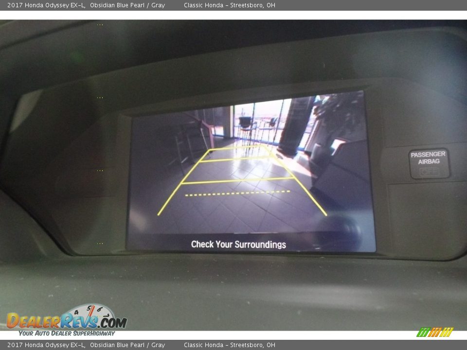 2017 Honda Odyssey EX-L Obsidian Blue Pearl / Gray Photo #14