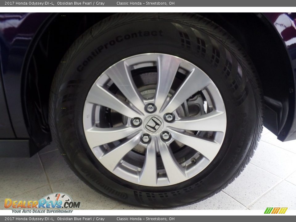 2017 Honda Odyssey EX-L Obsidian Blue Pearl / Gray Photo #19