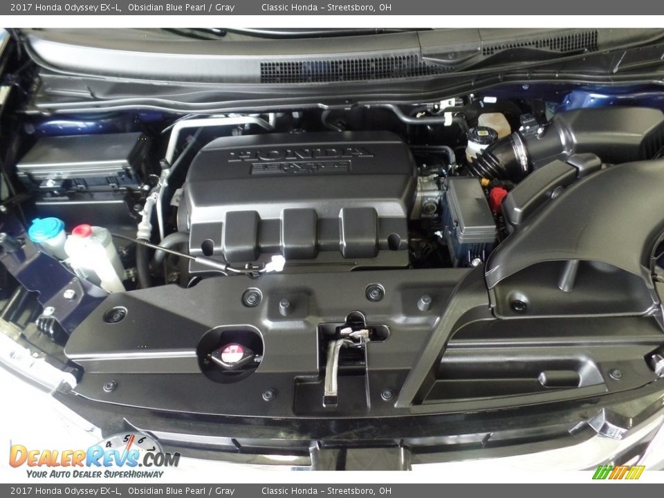 2017 Honda Odyssey EX-L Obsidian Blue Pearl / Gray Photo #20