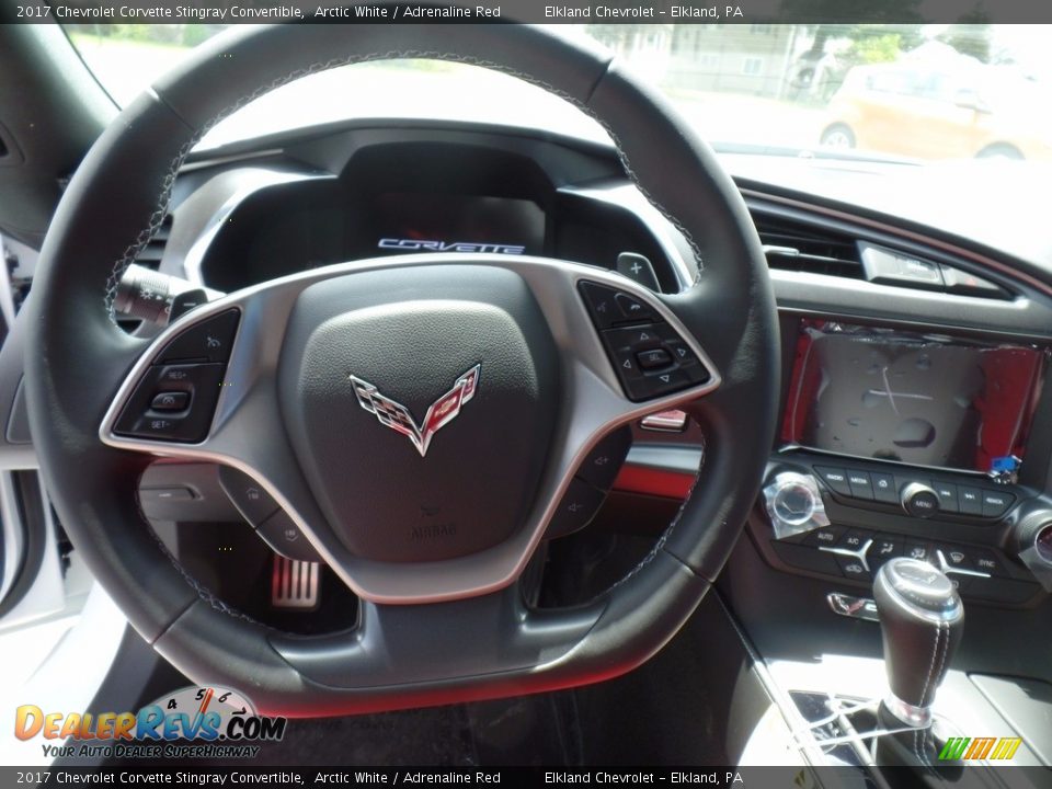 2017 Chevrolet Corvette Stingray Convertible Arctic White / Adrenaline Red Photo #22