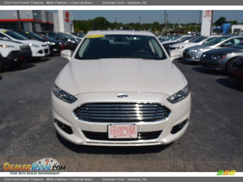 2014 Ford Fusion Titanium White Platinum / Charcoal Black Photo #7