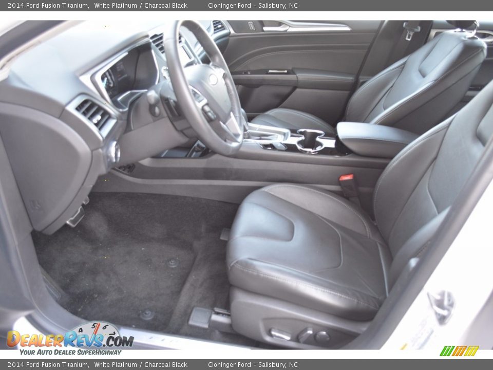 2014 Ford Fusion Titanium White Platinum / Charcoal Black Photo #9
