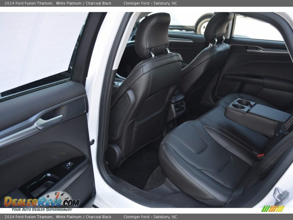 2014 Ford Fusion Titanium White Platinum / Charcoal Black Photo #12