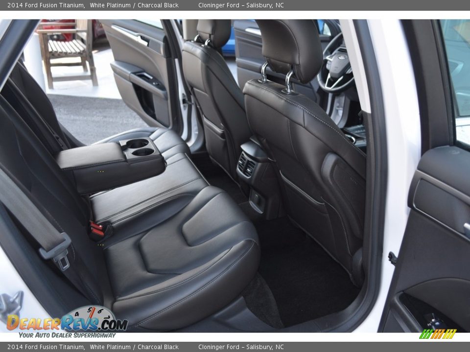 2014 Ford Fusion Titanium White Platinum / Charcoal Black Photo #14