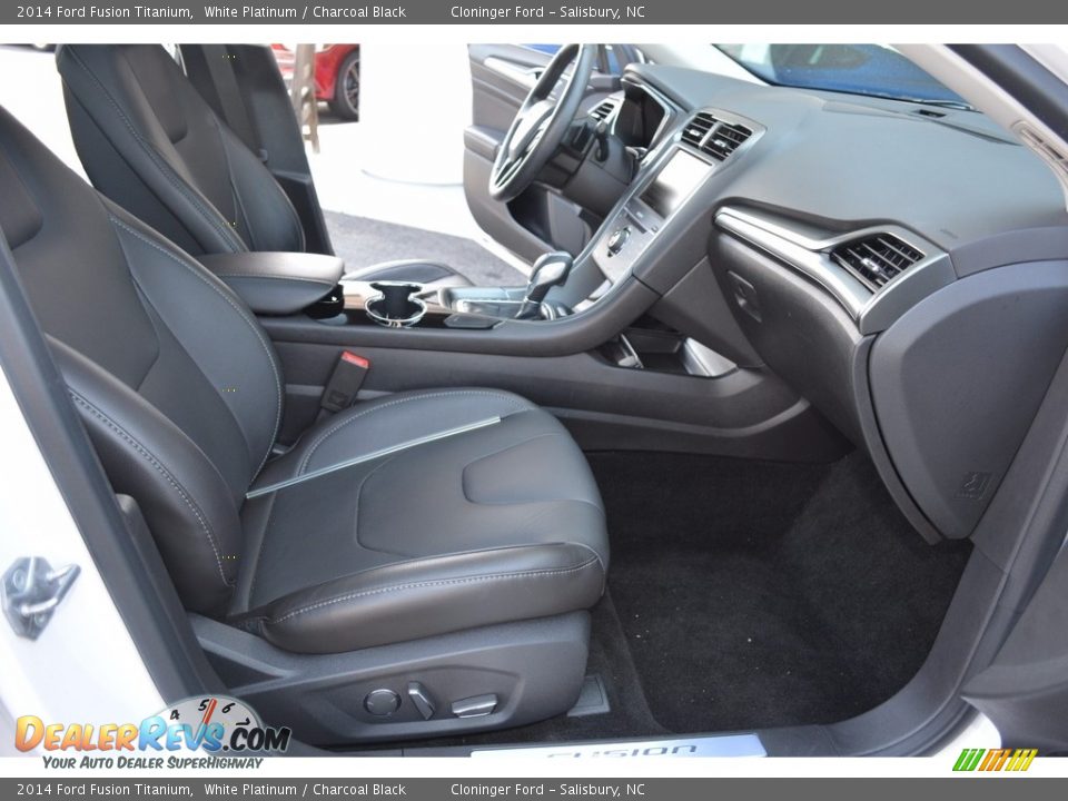 2014 Ford Fusion Titanium White Platinum / Charcoal Black Photo #16