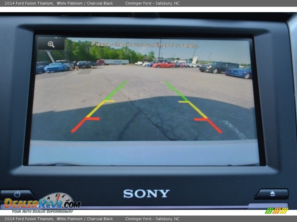 2014 Ford Fusion Titanium White Platinum / Charcoal Black Photo #18