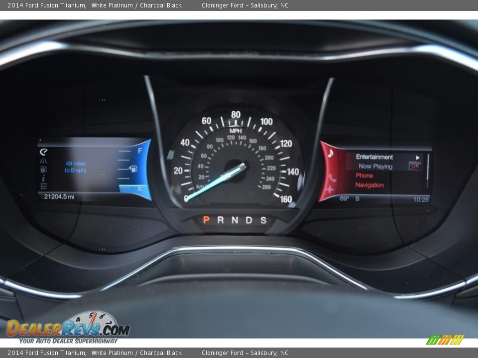 2014 Ford Fusion Titanium White Platinum / Charcoal Black Photo #22
