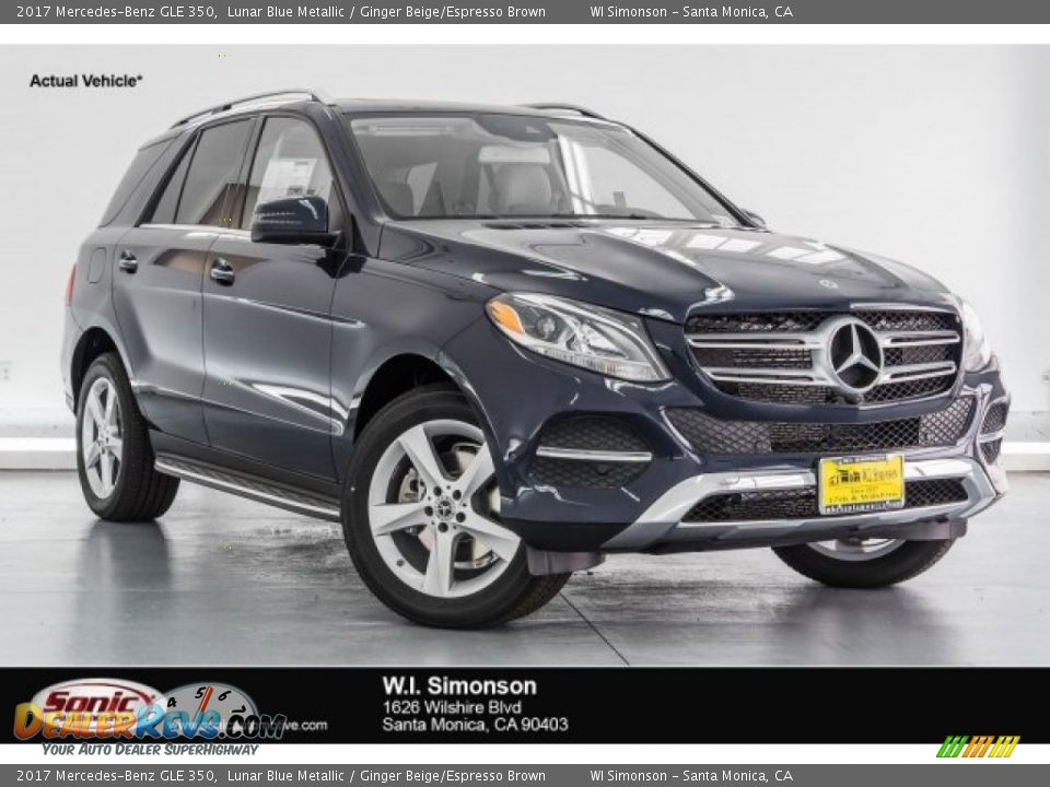 2017 Mercedes-Benz GLE 350 Lunar Blue Metallic / Ginger Beige/Espresso Brown Photo #1