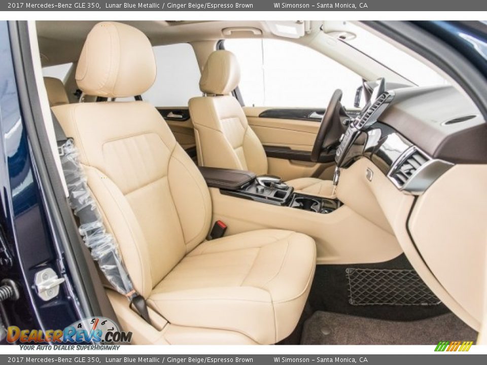 2017 Mercedes-Benz GLE 350 Lunar Blue Metallic / Ginger Beige/Espresso Brown Photo #2